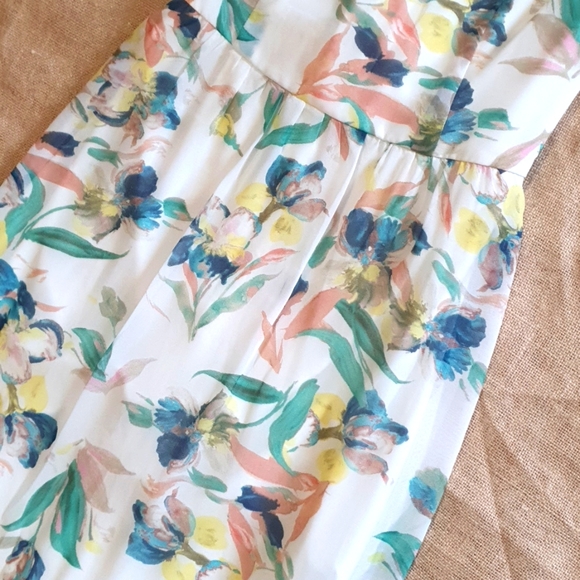 🌻 ESPRIT 🌻 SIZE 12 Floaty Floral Midi Dress Fully Lined - Picture 5 of 8